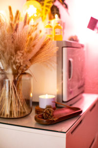 Incense burning on a table